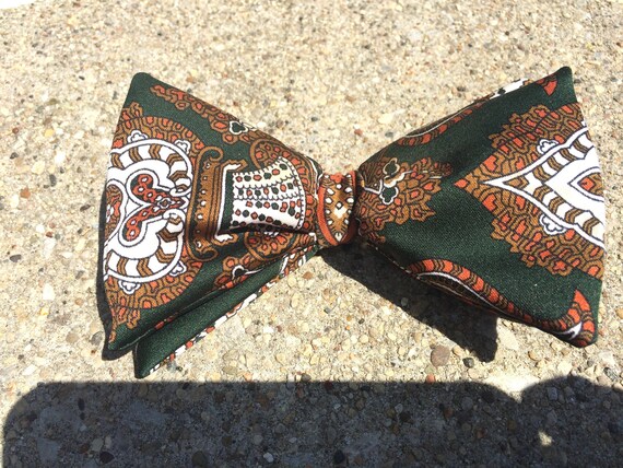 Vintage Ormond Colonel Men's Paisley Bow Tie