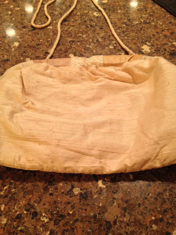 Vintage Furst & Mooney Silk Exotic Skin Handbag - image 4