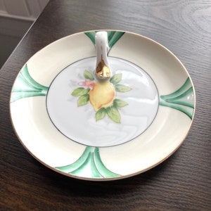 Vintage Hand Painted Noritake Morimura Lemon Dish With Handle