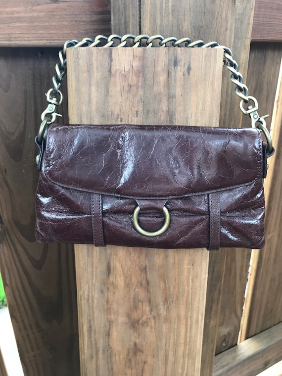 Vintage HOBO International Dark Brown Leather Hand