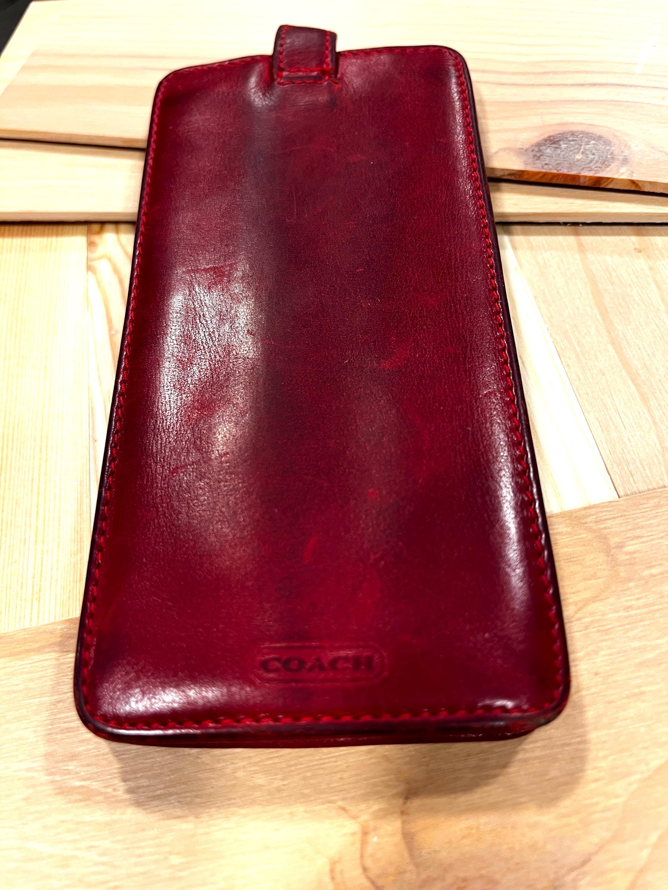 メガネ・老眼鏡 Vintage OLD COACH Leather Glasses Case Vintage Rare Coach Red Leather Eye Glass Case - Etsy