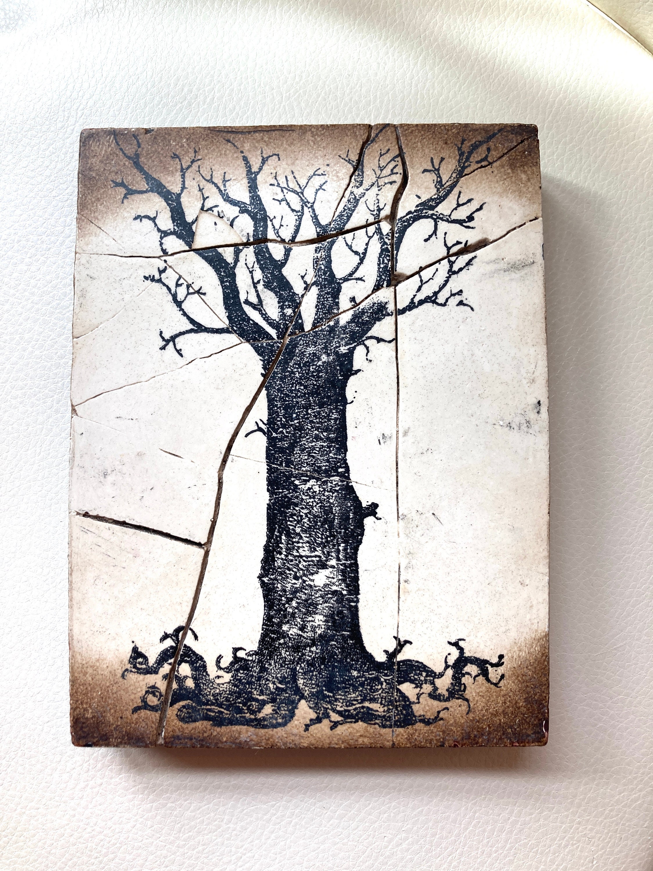 Sid Dickens Handmade Memory Block Tile Rustic Tree of Life T149 - Etsy