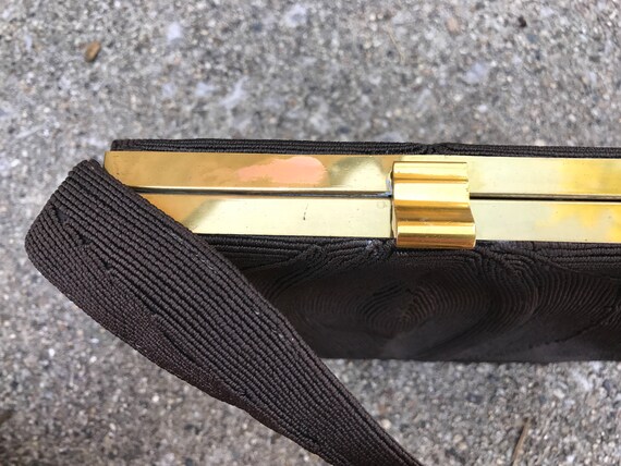 Vintage Genuine Corde Brown Kelly Style Handbag - image 3