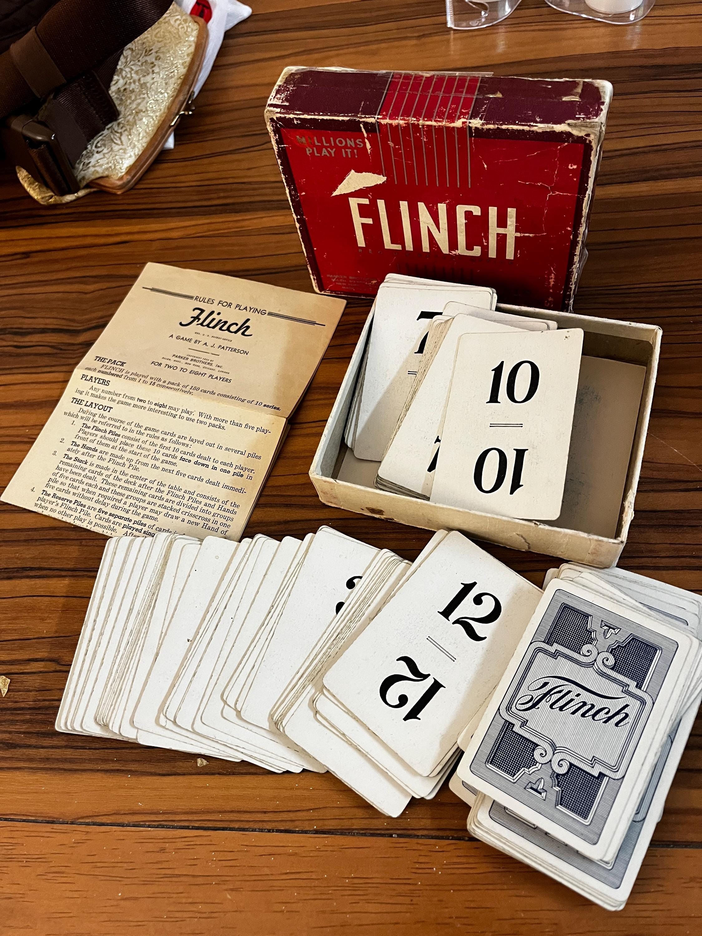 Vintage Parker Bros. Flinch Complete Card Game All Original - Etsy