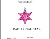 Moravian Star Stained Glass Lamp (Lantern) Pattern- 15 quot Diameter