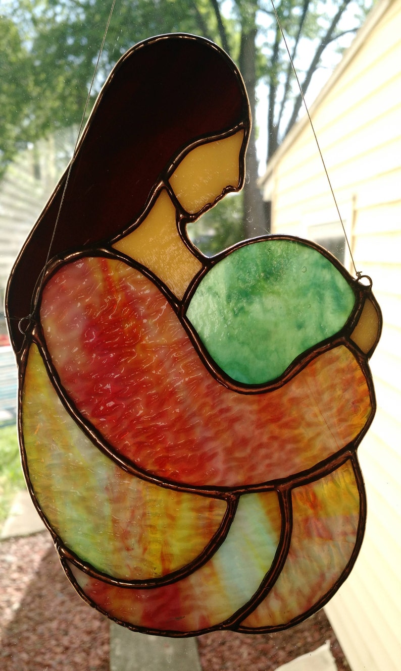 Earth Mother gaia Mandala Stained Glass Suncatcher Etsy