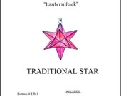 Digital Download - Moravian Star Stained Glass Lamp Pattern with step by step Instructions- 15 quot Diameter Dodge Studio (Lantern)