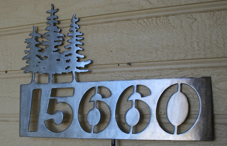 pine-tree-art-pine-tree-address-sign-pine-tree-sign-metal-etsy