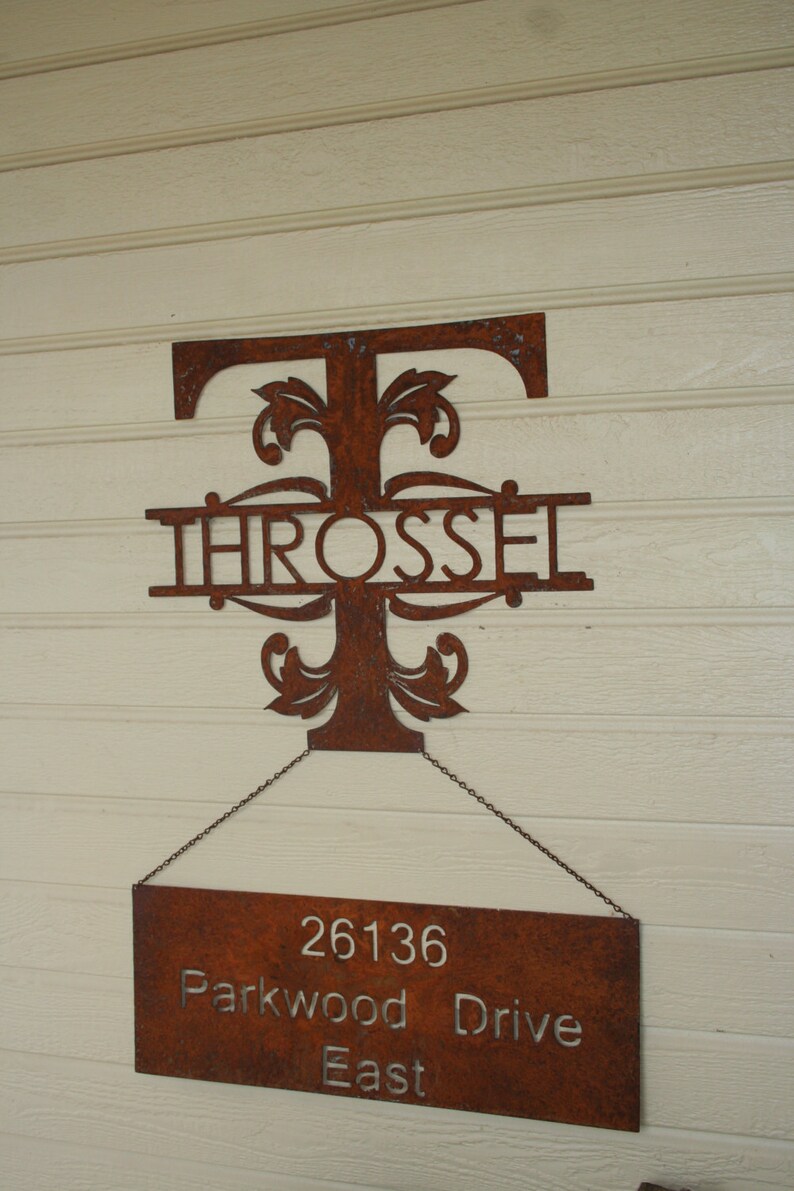 Custom Metal Name and Address Sign Etsy