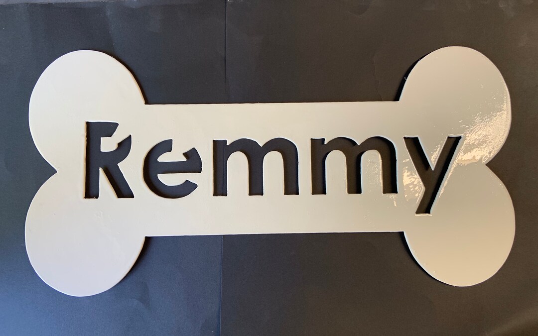 Dog Name Plate Dog Bone Sign Metal Dog Name Sign Dog Etsy