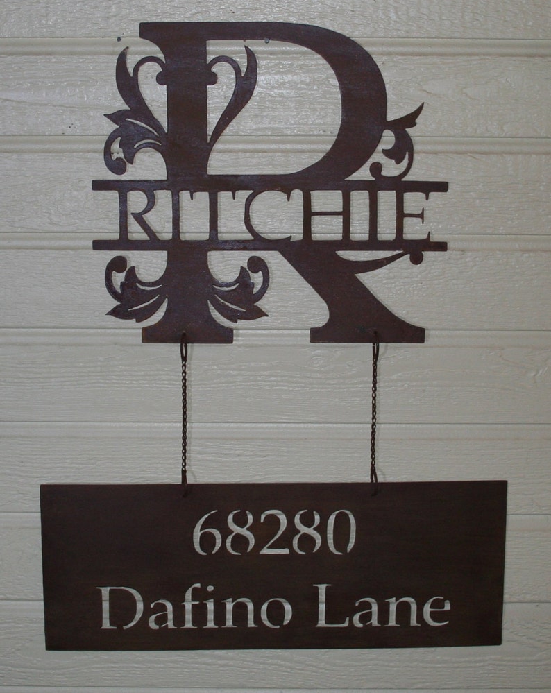 Custom Metal Name and Address Sign Etsy
