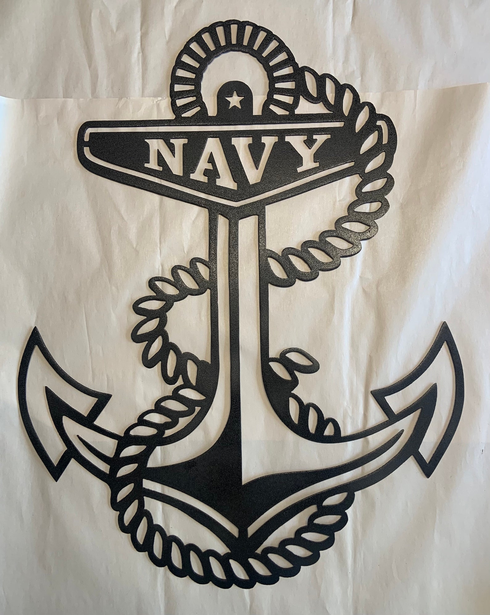 Navy Navy Anchor Metal Navy Anchor Military Wall Art US Etsy
