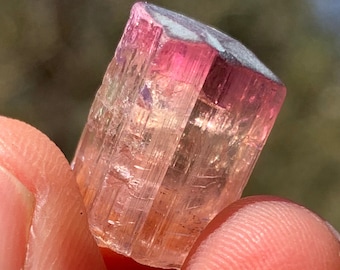 Peach Pink Aricanga Tourmaline Terminated Crystal