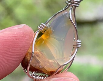 Polished Oregon Opal (Opal Butte) Pendant