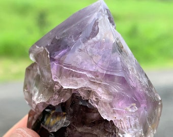 Montana Smoky Amethyst Elestial Scepter Crystal