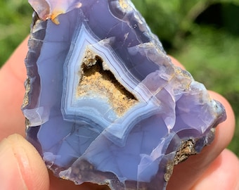 Highest Grade Jelly Holly Blue Agate Face Polished Holly Blue Agate Chalcedony From Oregon