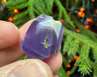 Deep Jelly Purple Polished Holly Blue Agate Chalcedony From Oregon