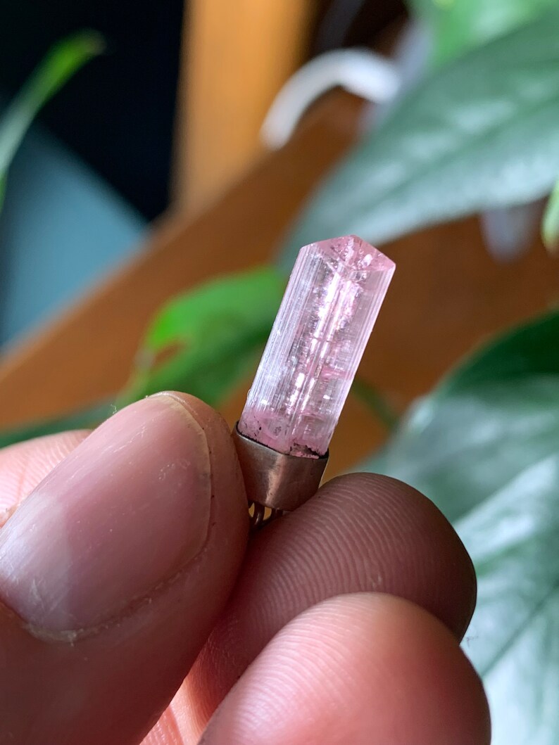 Pink Tourmaline Capped Pendant image 2