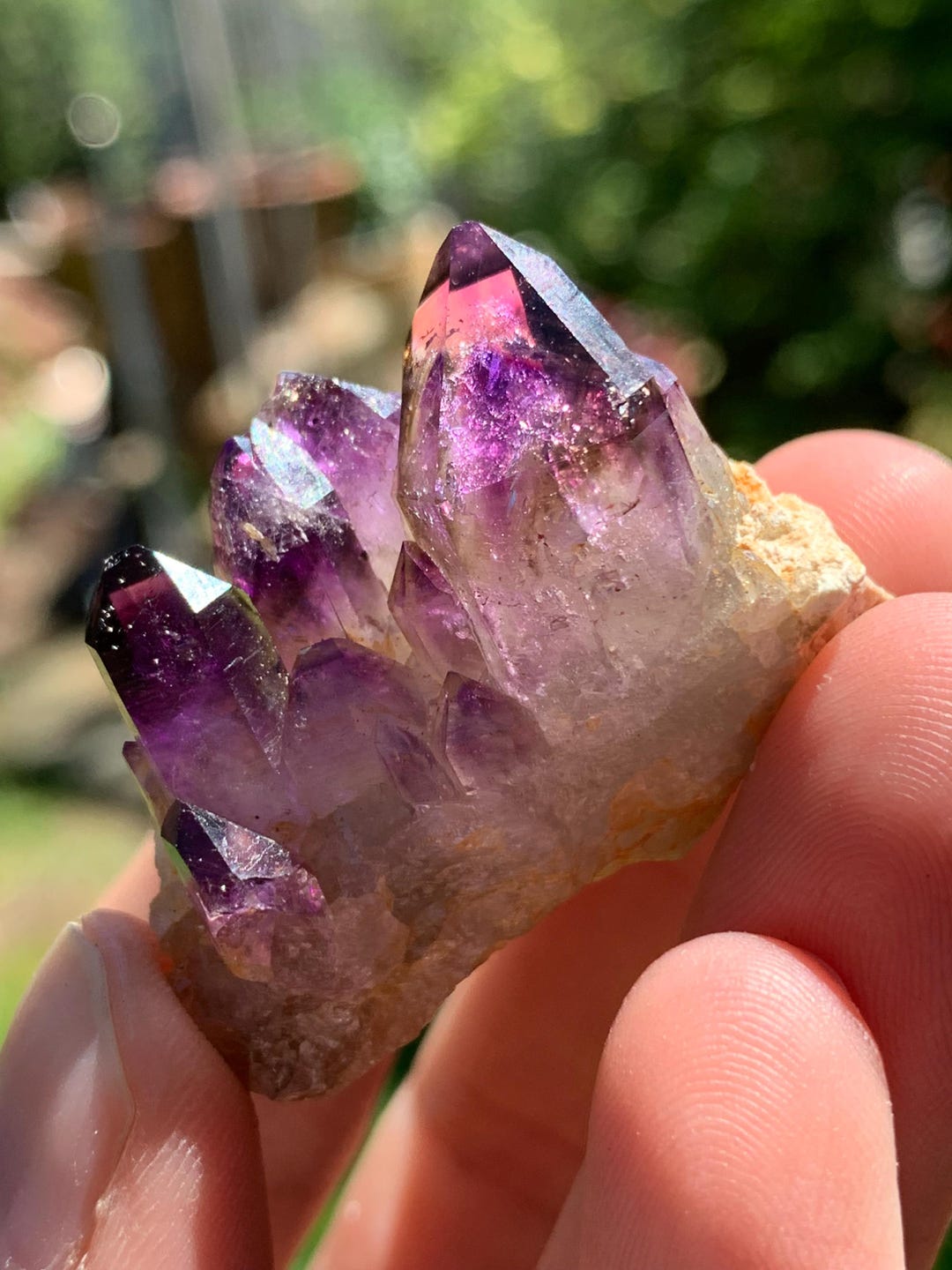 ブランドバーグ　アメシスト　Brandberg, Amethyst Deep Colored Brandberg Amethyst Quartz Crystal Cluster - Etsy