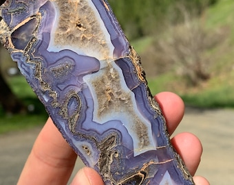 Highest Grade Huge Holly Blue Agate Face Polished Holly Blue Agate Chalcedony From Oregon