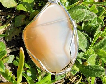 Flashy Moonstone Crystal Wire Wrapped Pendant