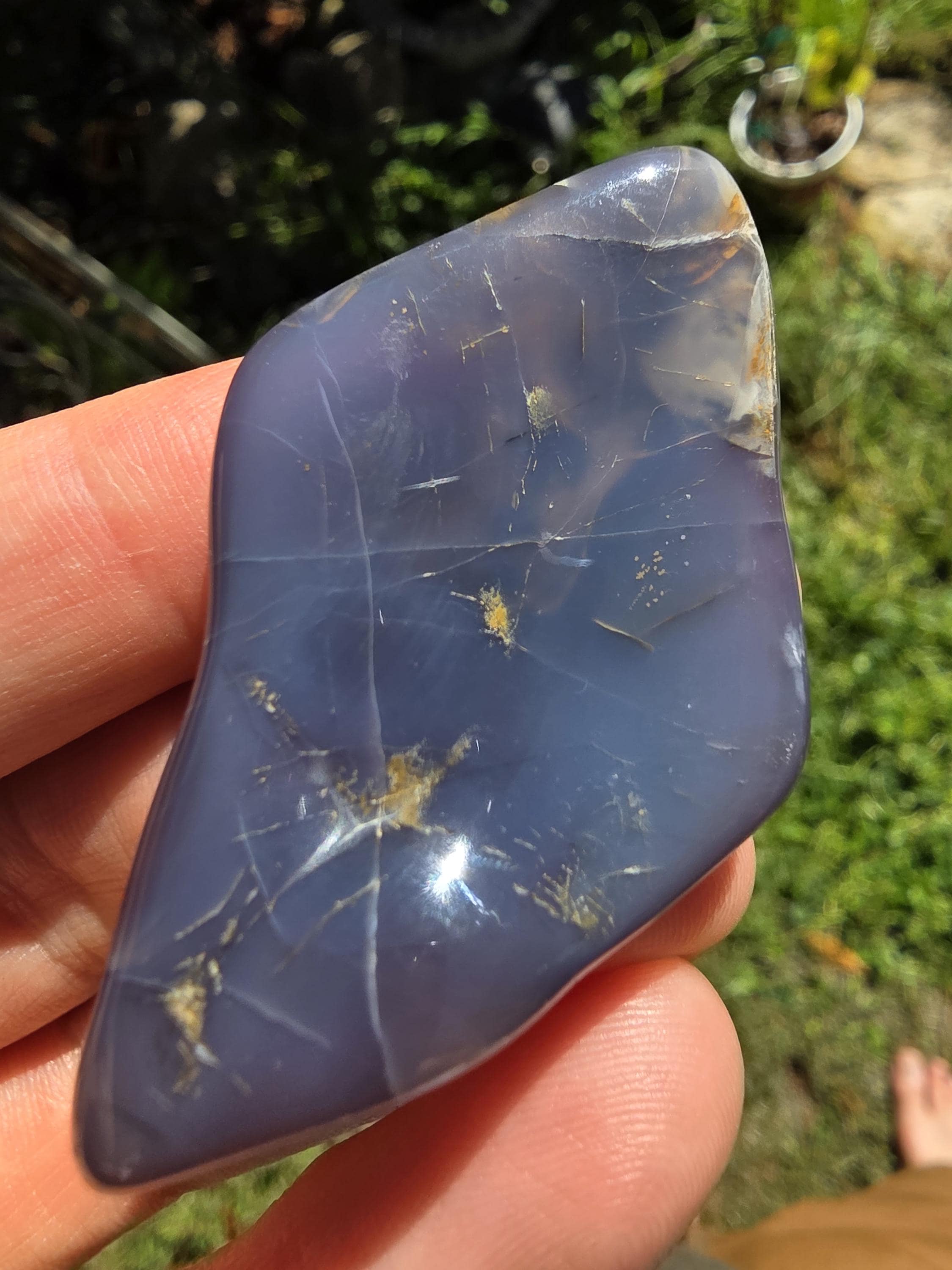 青色アゲートルース石 約24センチ Holly blue agate - Etsy 日本