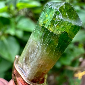 Tri Color Aricanga Tourmaline Capped Pendant
