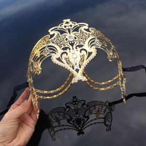 Masquerade Mask, Masquerade Ball Mask, Gold Masquerade Mask, Mardi Gras Mask, Venetian Mask