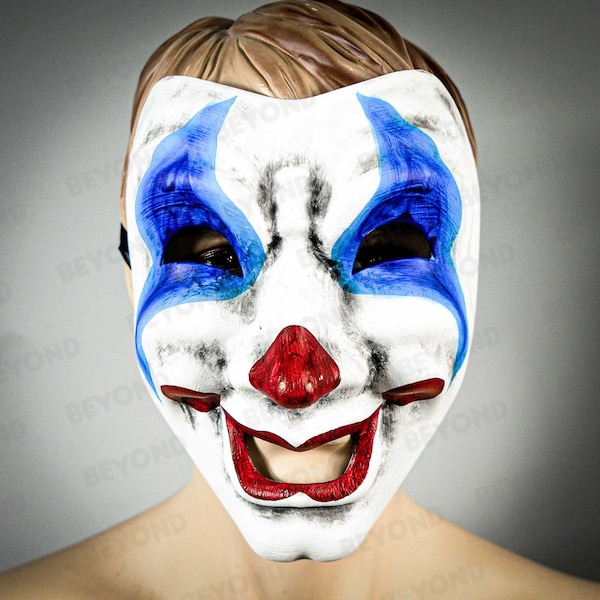 Scary Halloween Joker Clown Face Mask White Skull Mask Masquerade Mask Costume Cosplay Face Mask Skeleton Happy Face Mask Halloween Decor