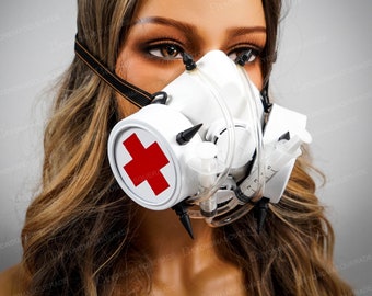 Halloween Steampunk Costume Masque Respirateur Infirmière Costume Masque Masque Mascarade Masque Halloween Masque Peste Docteur Masque Unisexe Hommes Femmes