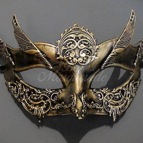 Steampunk Masquerade Mask Golden Bronze Mask Medieval Mask Etsy