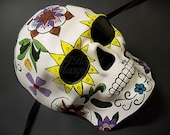 Day of the Dead Mask, Dia de los Muertos Mask, Masquerade Mask for Festivals, Halloween, Weddings and Costumes