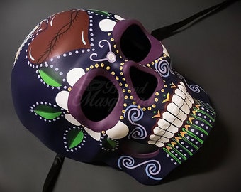 Day of the Dead Mask, Dia de los Muertos Mask, Masquerade Mask for Festivals, Halloween, Weddings and Costumes