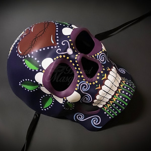 Masque du jour des morts, masque Dia de los Muertos, masque de mascarade pour les festivals, Halloween, mariages et costumes