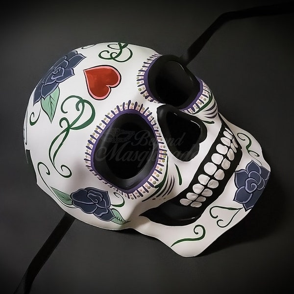 Day of the Dead Mask, Dia de los Muertos Mask, Masquerade Mask for Festivals, Halloween, Weddings and Costumes