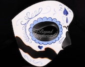 Dia de los Muertos Sugar Skull Phantom Mask, Day of the Dead Masks for Decor Halloween Masquerade Mask for Celebrations Remembrance