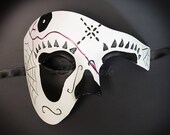 Day of the Dead Phantom Mask, Dia de los Muertos Masks, Masquerade Mask for Festivals, Weddings and Costumes