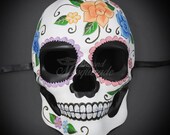 Day of the Dead Mask, Dia de los Muertos Mask, Masquerade Mask for Festivals, Halloween, Weddings and Costumes