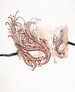 Masquerade Masks for Masquerade Ball, Limited Edition Rose Gold Face Jewelry by 4everstore - Masquerade Mask w/ Sparkling Rhinestones