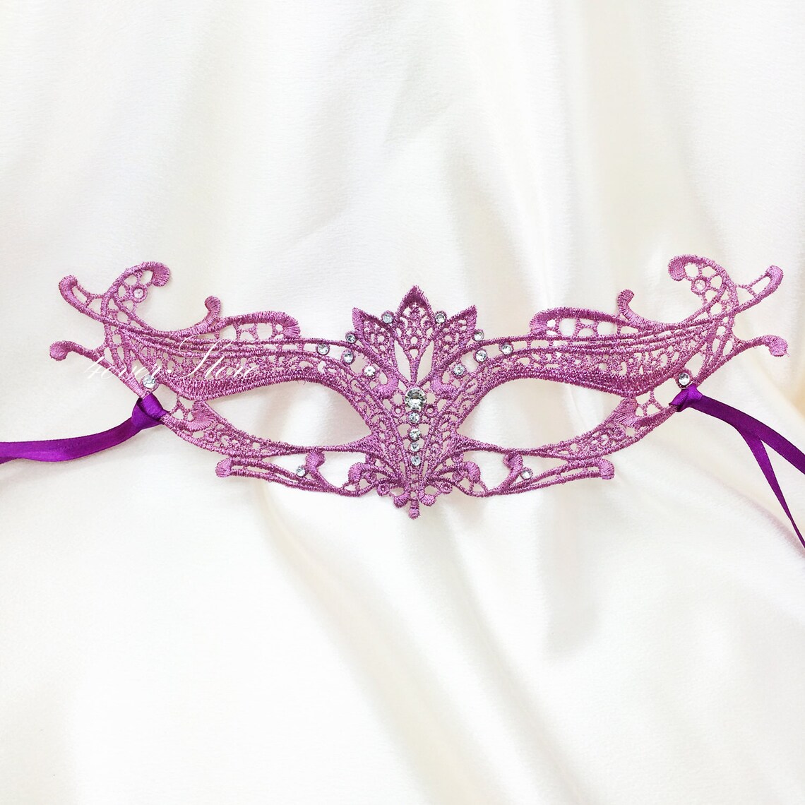 Magenta Lace Masquerade Mask Intricate Lace Mask Mardi | Etsy