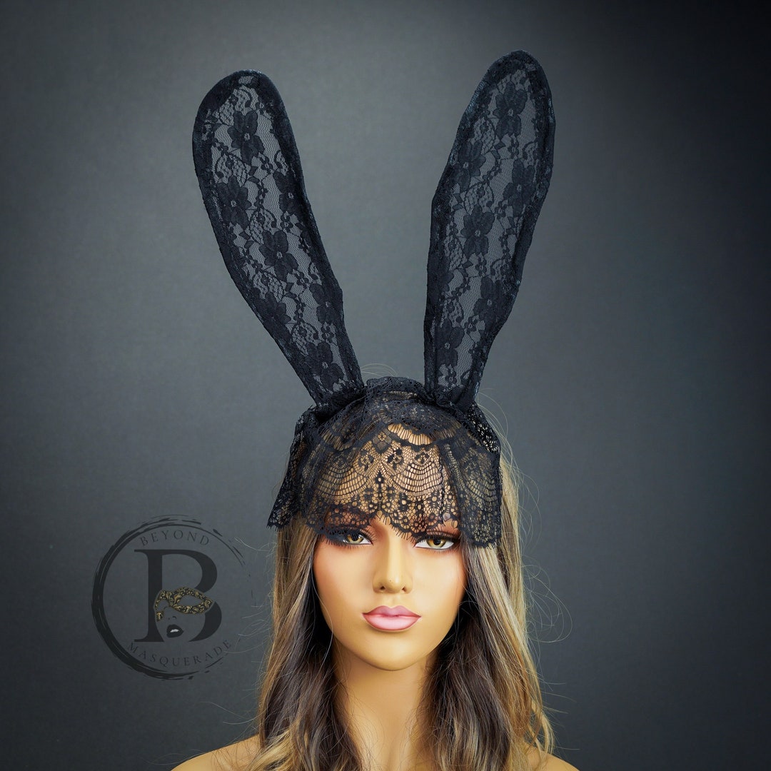 Black Bunny Ears Face Veil Halloween Headband Cosplay Rabbit Etsy black-bunny-ears-face-veil-halloween-headband-cosplay-rabbit-etsy