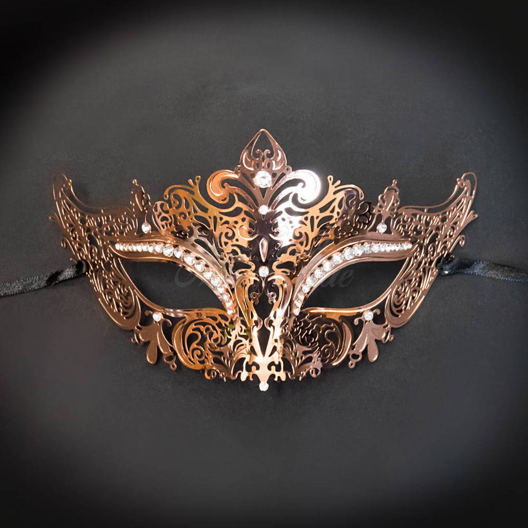 New Rose Gold Mask, Rose Gold, Masquerade Mask, Mask, Prom Dress Mask
