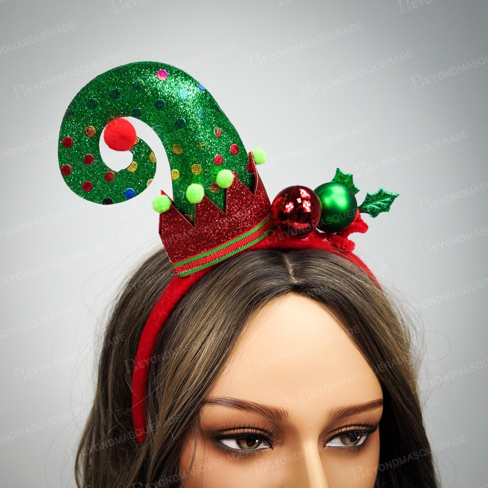 Christmas Santa Hat Headband Headpiece Mistletoe Whimsical  Etsy