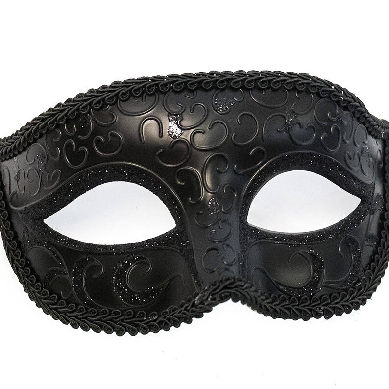 Masquerade Mask Black Mens Masquerade Mask Masquerade Ball Etsy