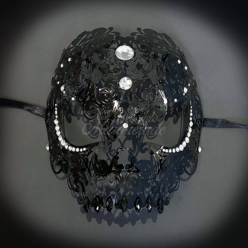 Day of the Dead Masquerade Mask Exquisite Skull Head Laser - Etsy