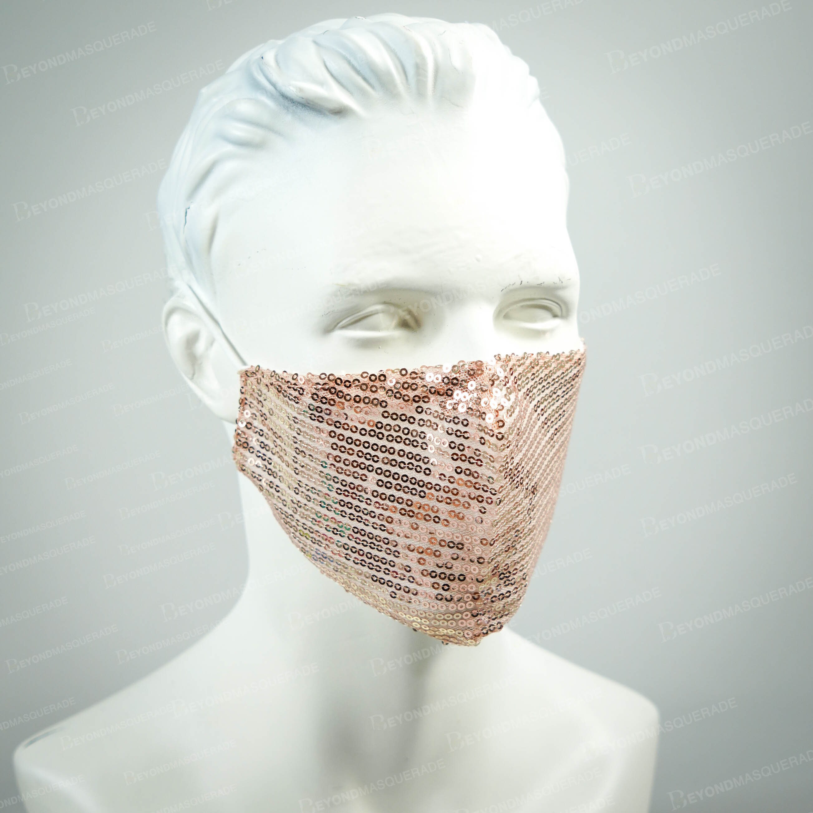 Rose Gold Face Masks Rose Gold Sequin Face Masks Bridal Face Etsy