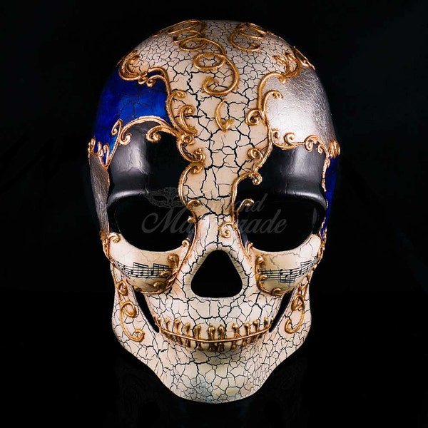 Masque du jour des morts pour homme, masque Dia de los Muertos, masque de mascarade tête de mort homme pour Halloween et déguisements