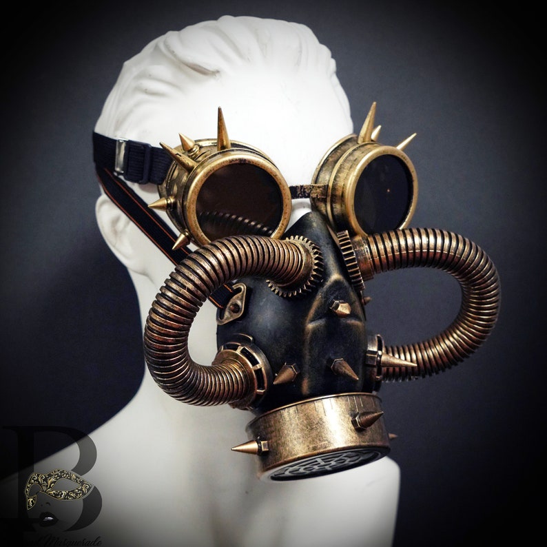 Steampunk Masquerade Mask Halloween Respirator Mask Mad Max Etsy