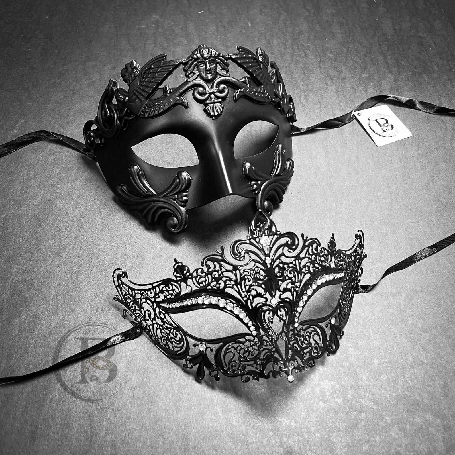 Couples Masquerade Masks His & Hers Masquerade Masks Black Etsy