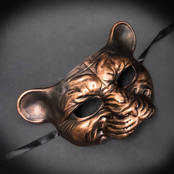 Gold Leopard Haunted Animal Spirit Wall Decoration Halloween Masquerade Mask 